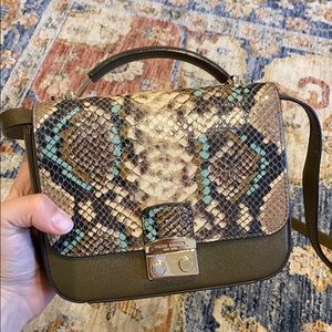 Green Snakeskin Leather Bag